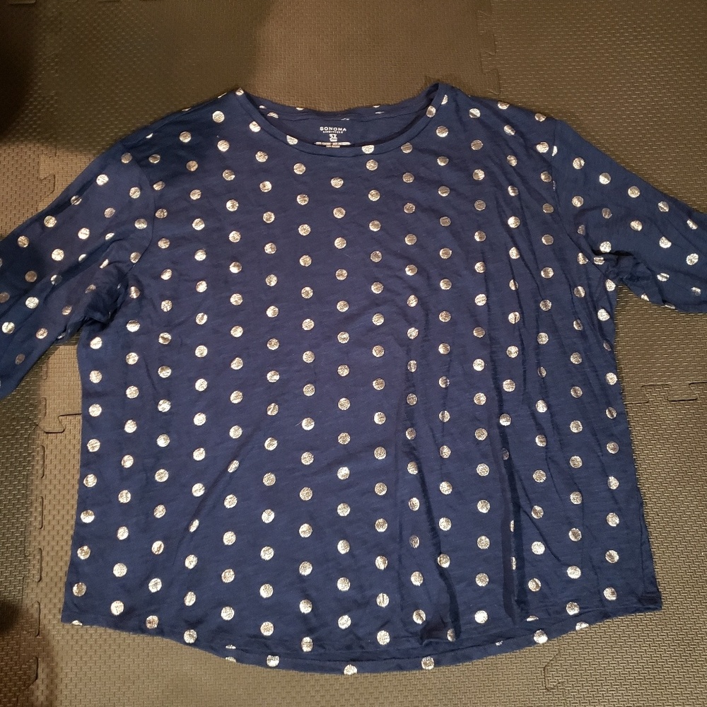 Metallic Polka Dot Shirt
